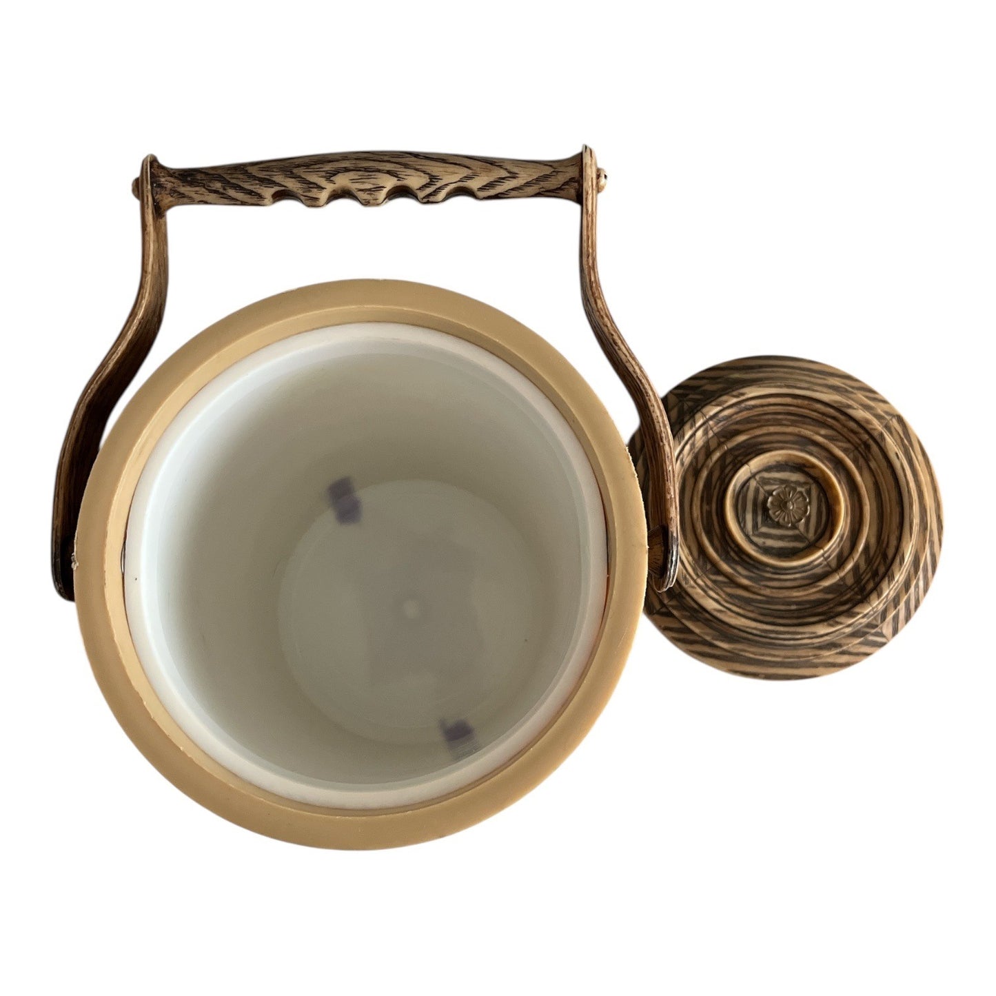 Vintage Faux Bois Grape Ice Bucket Wine Chiller Hong Kong Barware