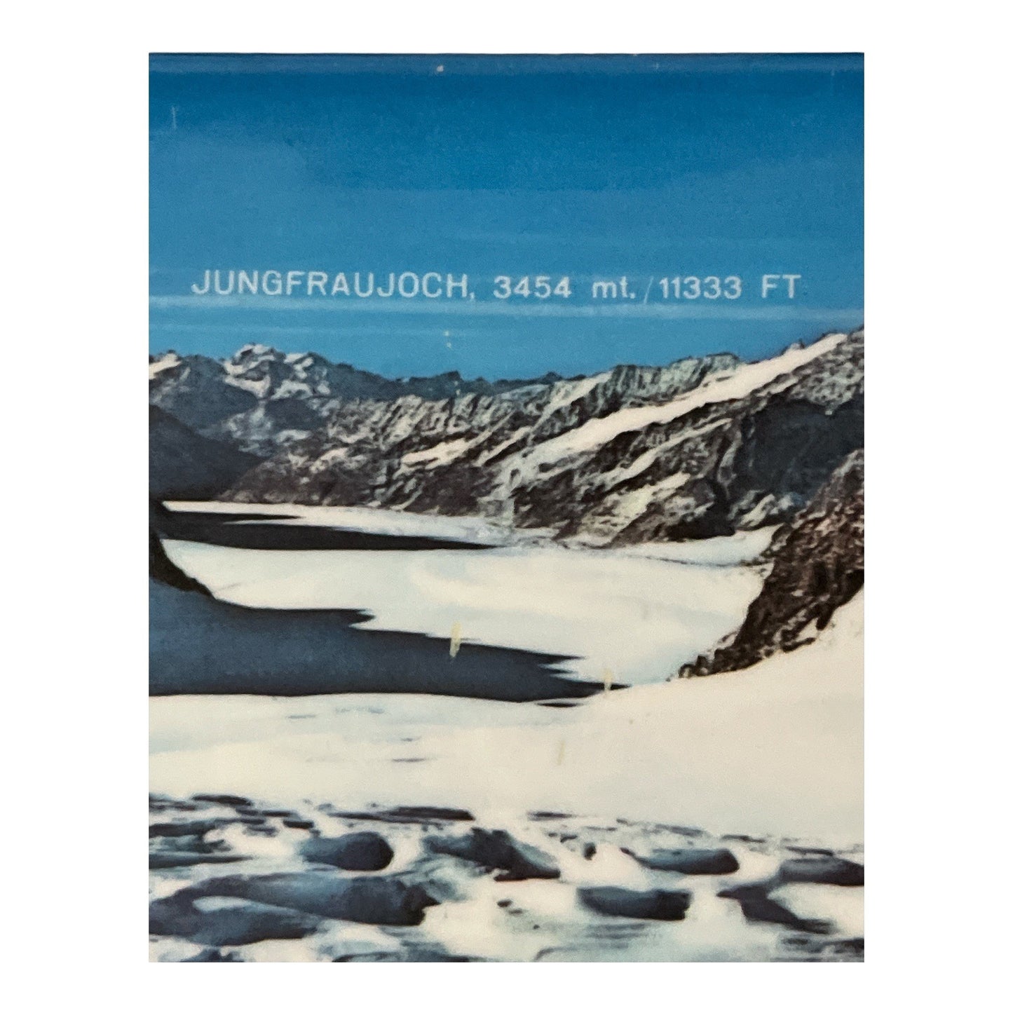 Vintage Swiss Jungfraujoch Glacier Souvenir Tray Cofer Geneva