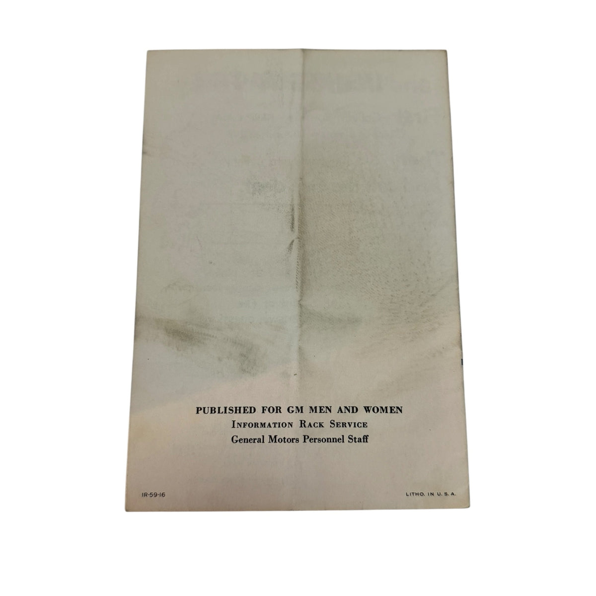 1958 General Motors FIRE! What Would You Do? Vintage Fire Safety Booklet