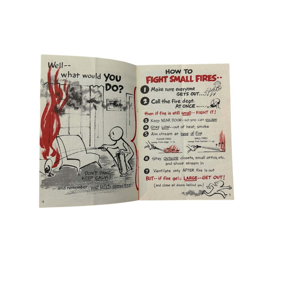 1958 General Motors FIRE! What Would You Do? Vintage Fire Safety Booklet