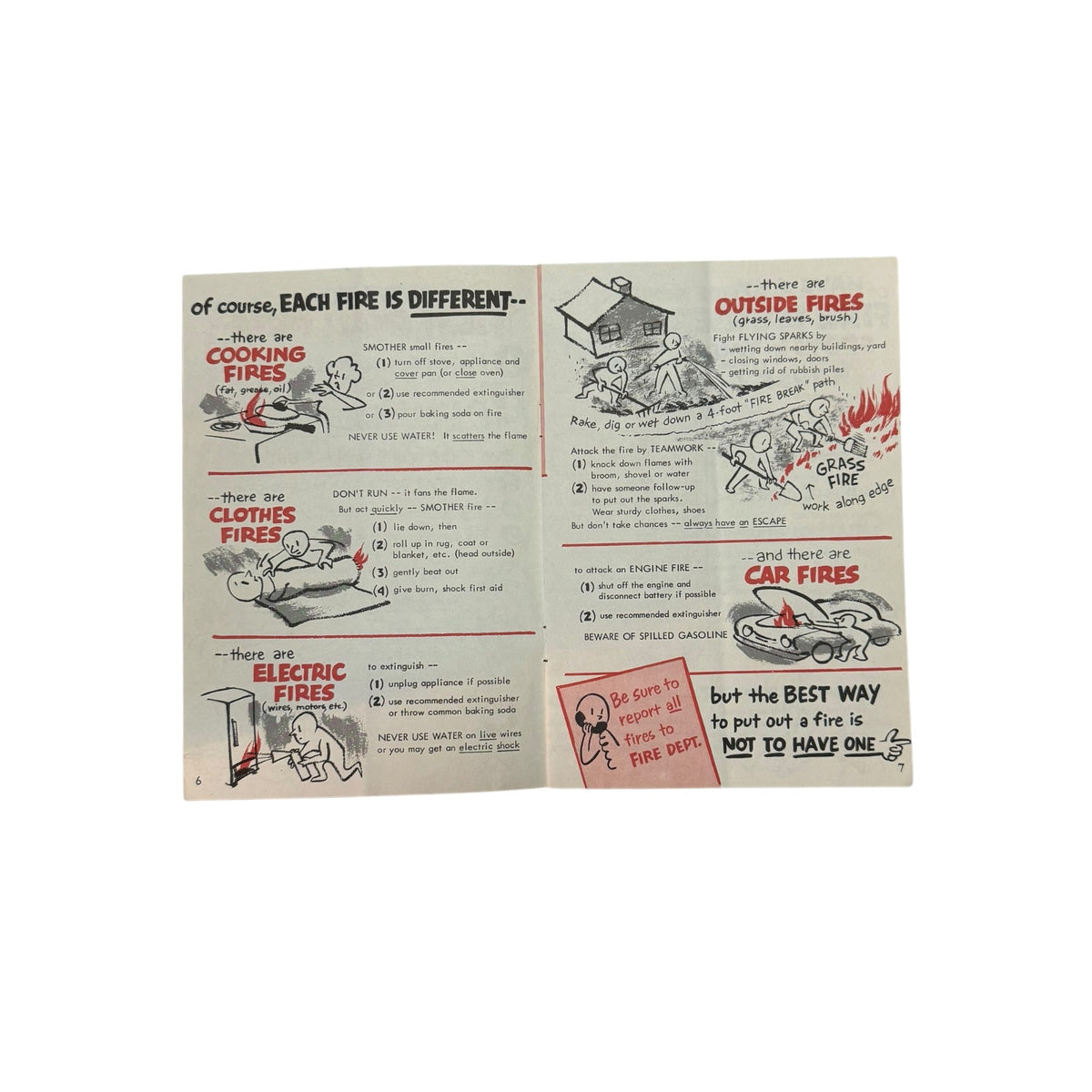 1958 General Motors FIRE! What Would You Do? Vintage Fire Safety Booklet