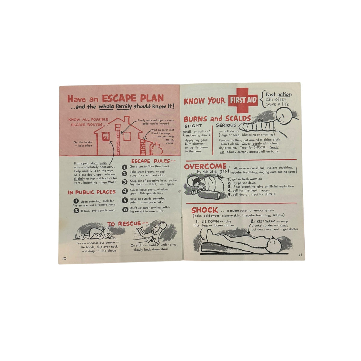 1958 General Motors FIRE! What Would You Do? Vintage Fire Safety Booklet