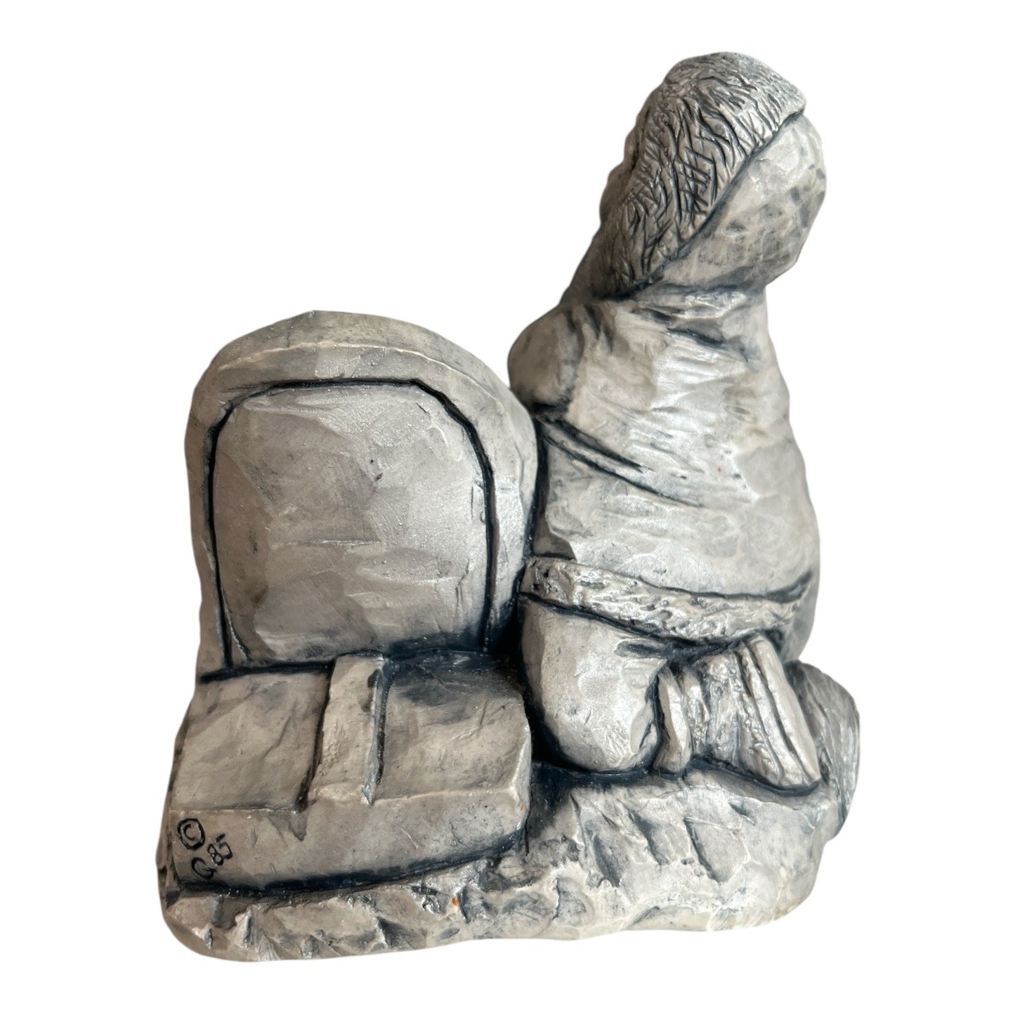 Vintage Glacial Ice Age Sculptures ACE Alaska Child Dog Sled Figurine 5 Inch