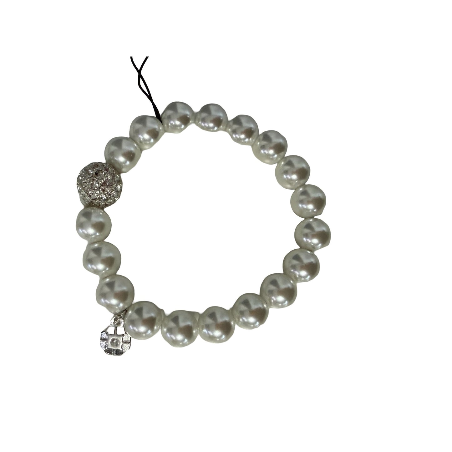 Monet Express Collection Faux Pearl Rhinestone Stretch Bracelet New With Tags