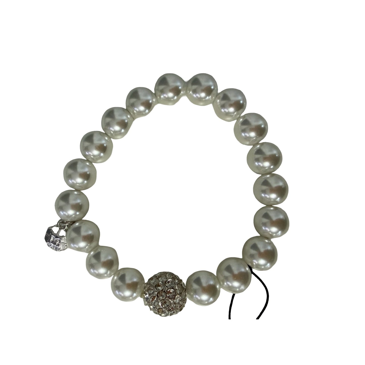 Monet Express Collection Faux Pearl Rhinestone Stretch Bracelet New With Tags