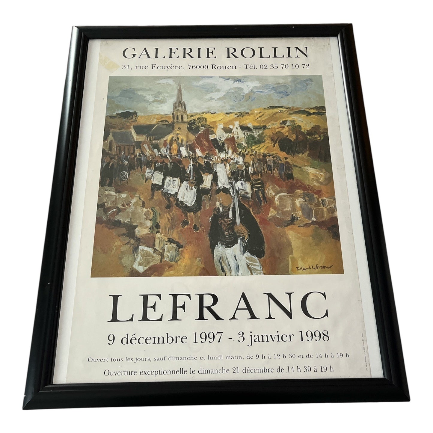 Galerie Rollin 1997–1998 Raoul Lefranc Exhibition Poster Framed Wall Art 26x20