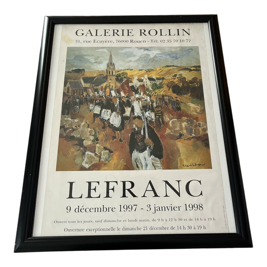 Galerie Rollin 1997–1998 Raoul Lefranc Exhibition Poster Framed Wall Art 26x20