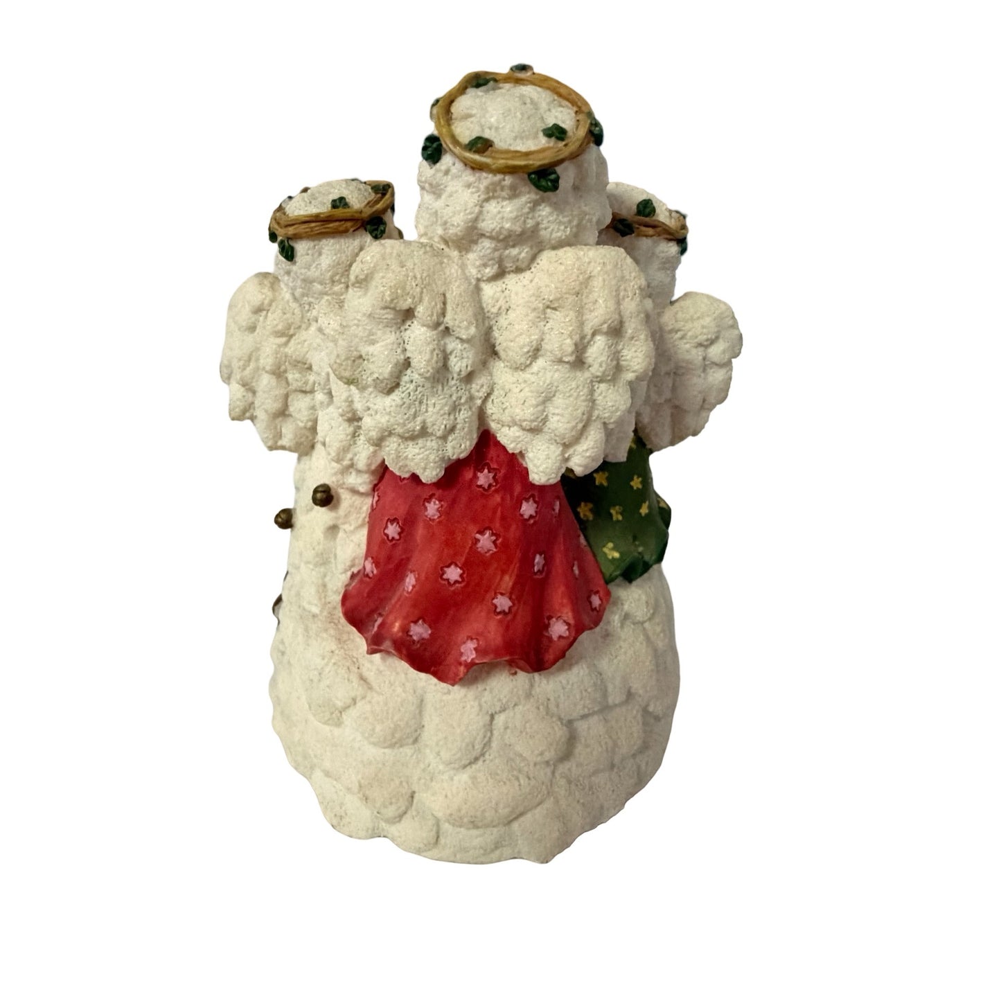 Lefton Musical Christmas Snow Angel Choir Figurine Wind Up Hark! The Herald Angels Sing