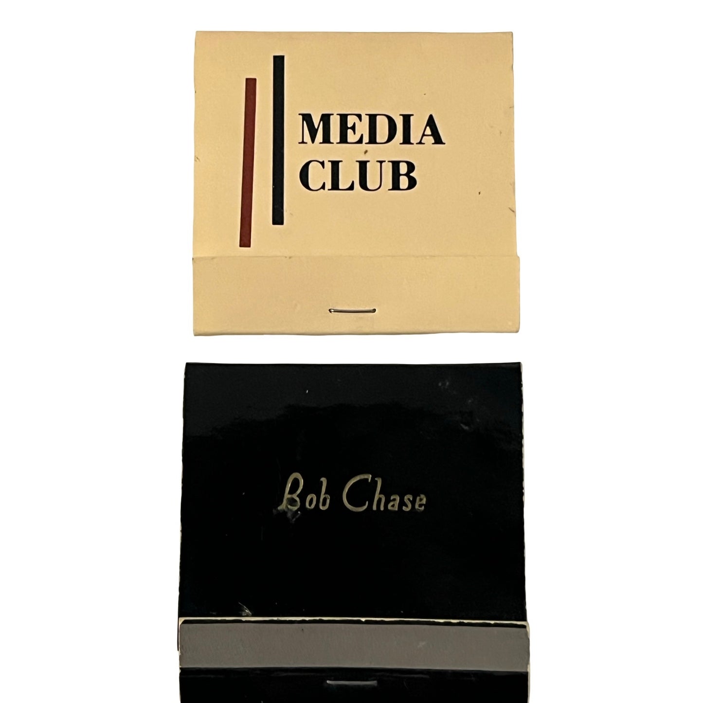 Vintage Media Club Matchbooks Bob Chase Personalized Matchbook Lot Advertising Retro Ephemera