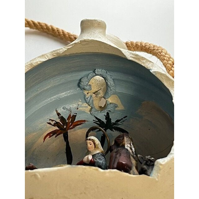 Ortigas Nativity Scene in Clay Canteen – Made in Spain – Handcrafted Wall Hanging Folk Art Crèche