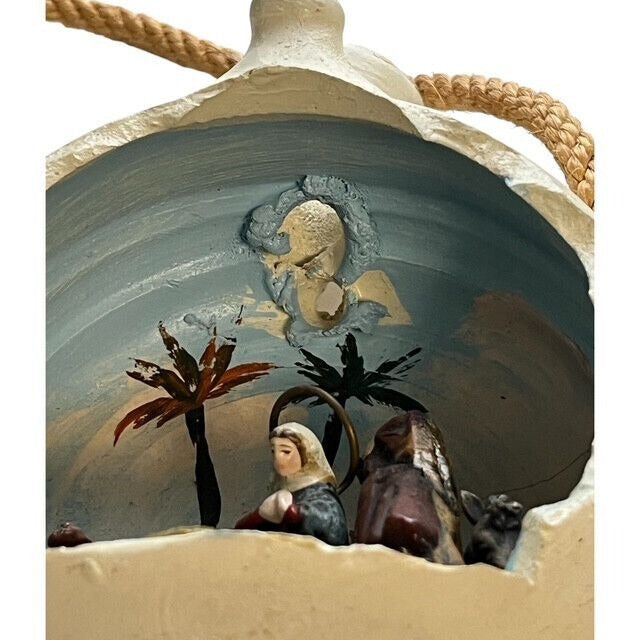 Ortigas Nativity Scene in Clay Canteen – Made in Spain – Handcrafted Wall Hanging Folk Art Crèche