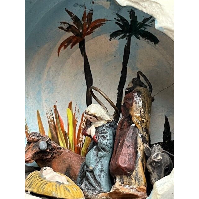 Ortigas Nativity Scene in Clay Canteen – Made in Spain – Handcrafted Wall Hanging Folk Art Crèche