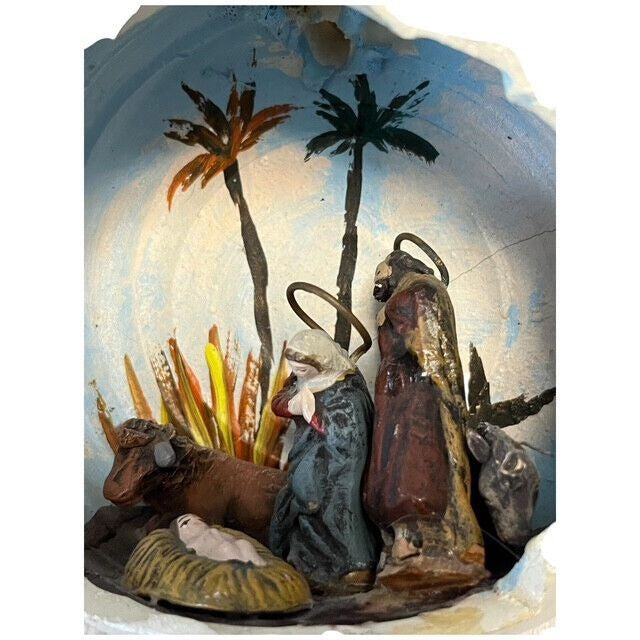 Ortigas Nativity Scene in Clay Canteen – Made in Spain – Handcrafted Wall Hanging Folk Art Crèche