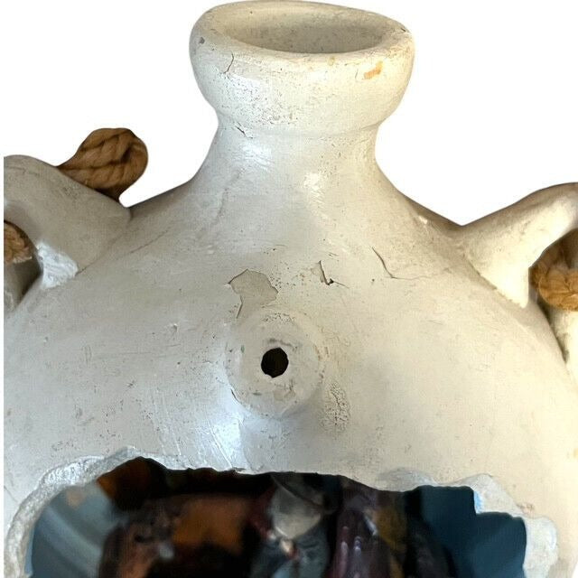 Ortigas Nativity Scene in Clay Canteen – Made in Spain – Handcrafted Wall Hanging Folk Art Crèche