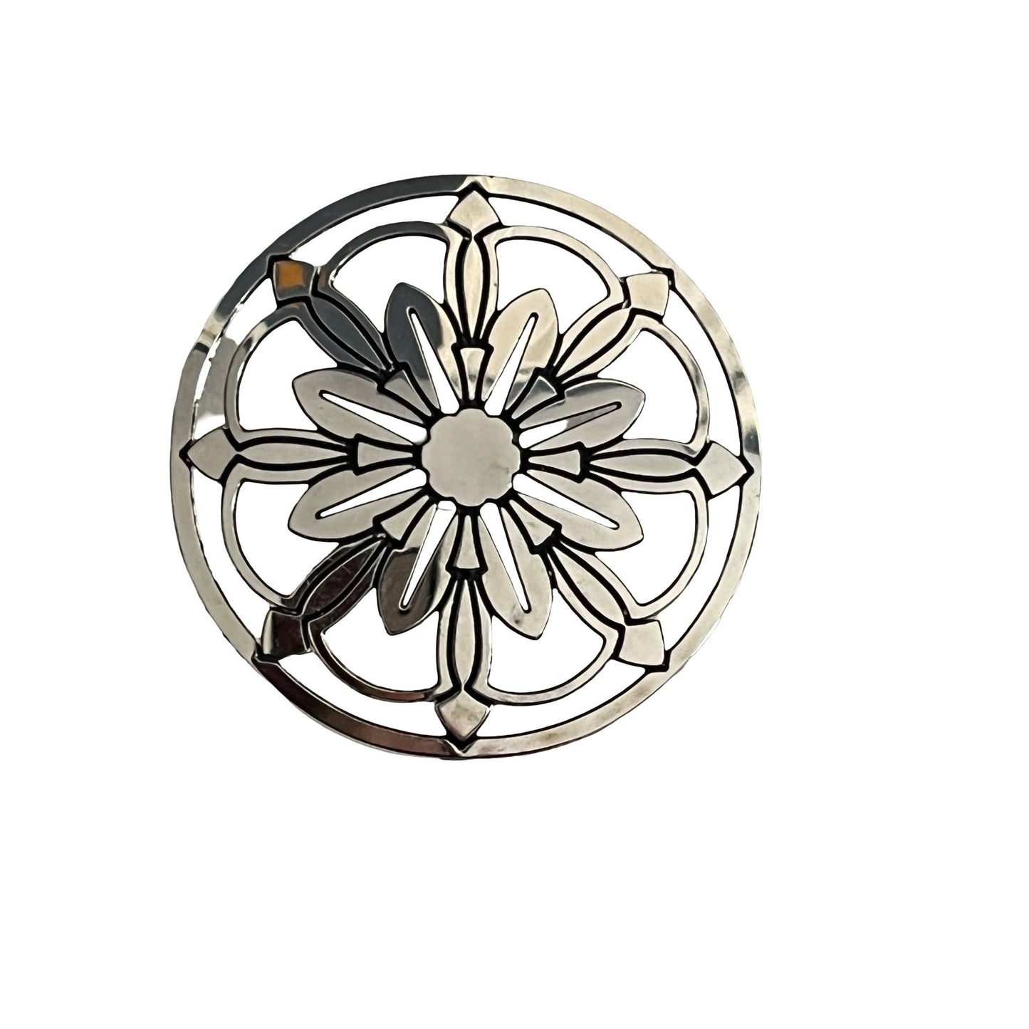 Vintage Brooch Lot Art Deco Floral Cutout Silver Tone Pin City Skyline Resin Brooch Set