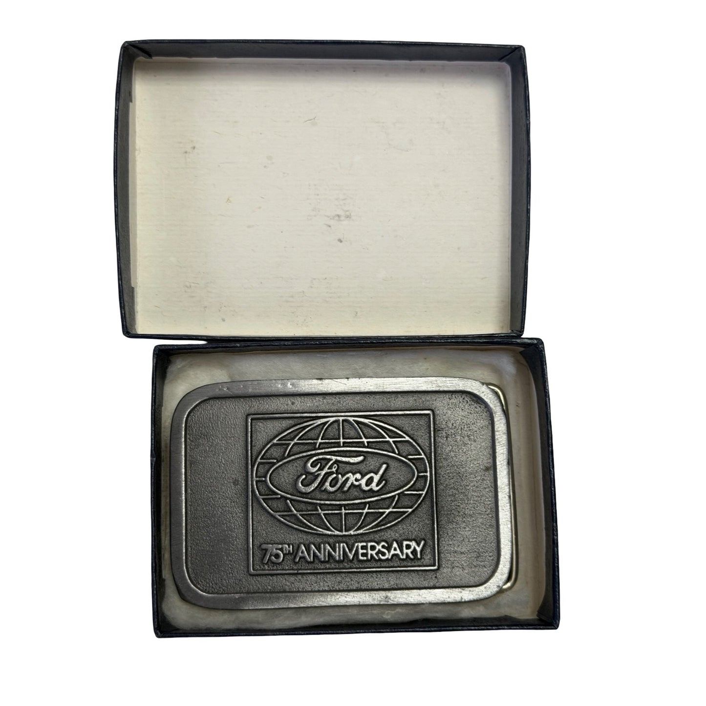 Vintage Ford 75th Anniversary Belt Buckle With Original Box 1978 Heritage Mint USA