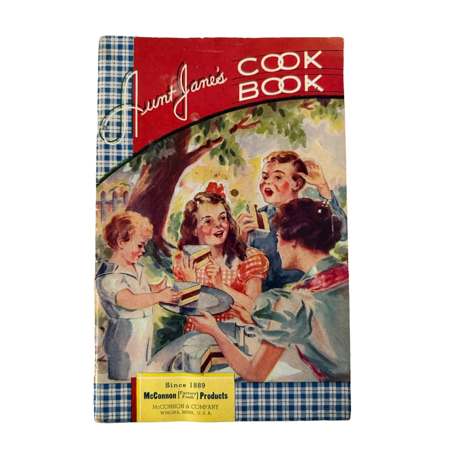 Vintage Aunt Jane's Cook Book McConnon Products Recipe Booklet 48 Pages 1930s Advertising