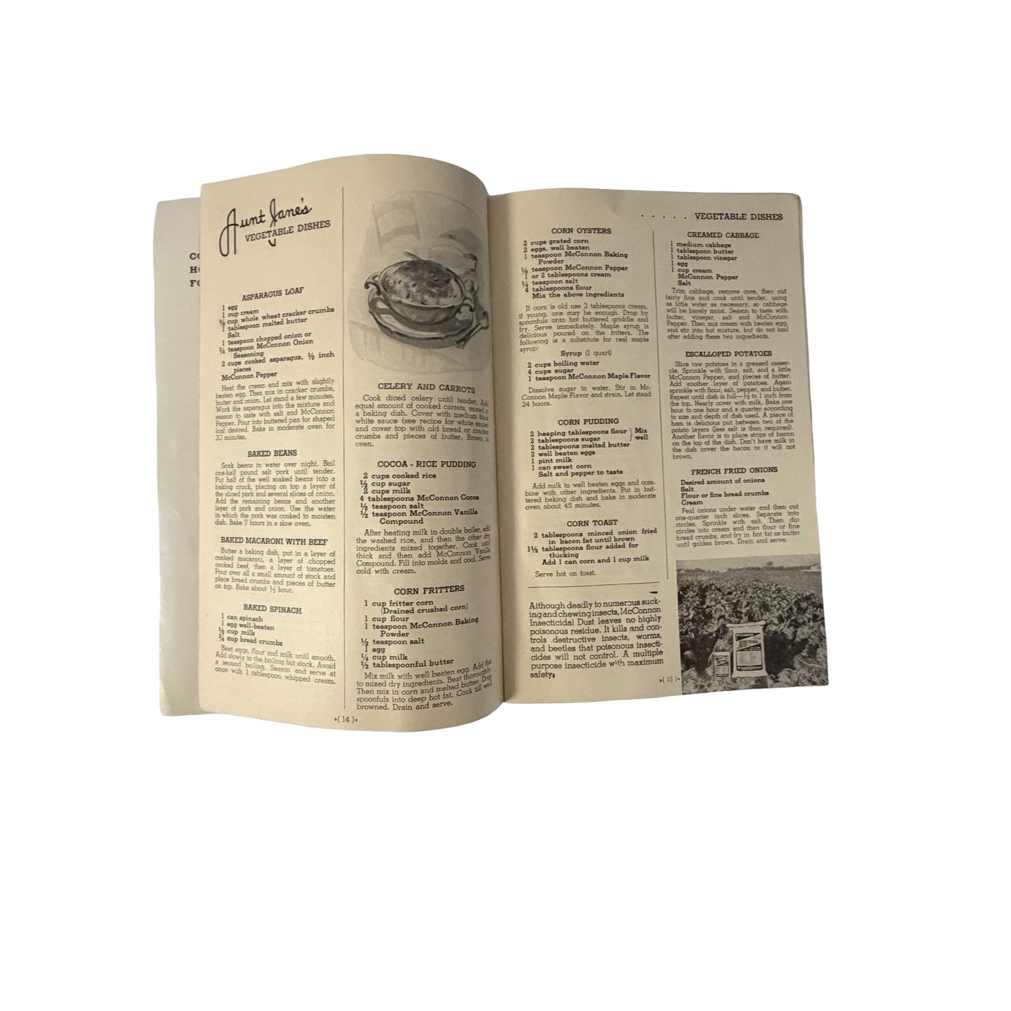 Vintage Aunt Jane's Cook Book McConnon Products Recipe Booklet 48 Pages 1930s Advertising