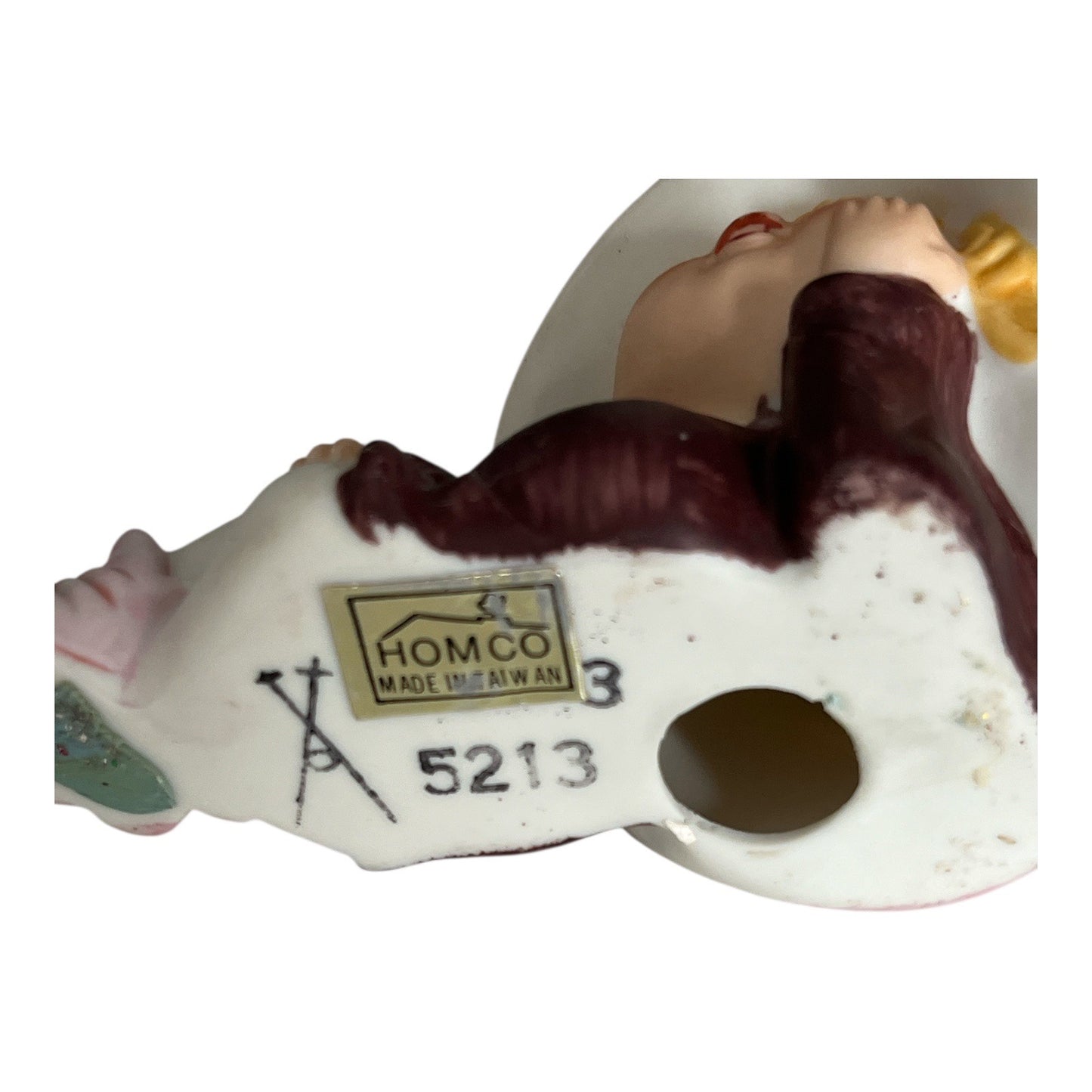 Vintage 1980s HOMCO 5213 Pixie Elf Figurines Set of 2 Made in Taiwan Mushroom Hat Elves