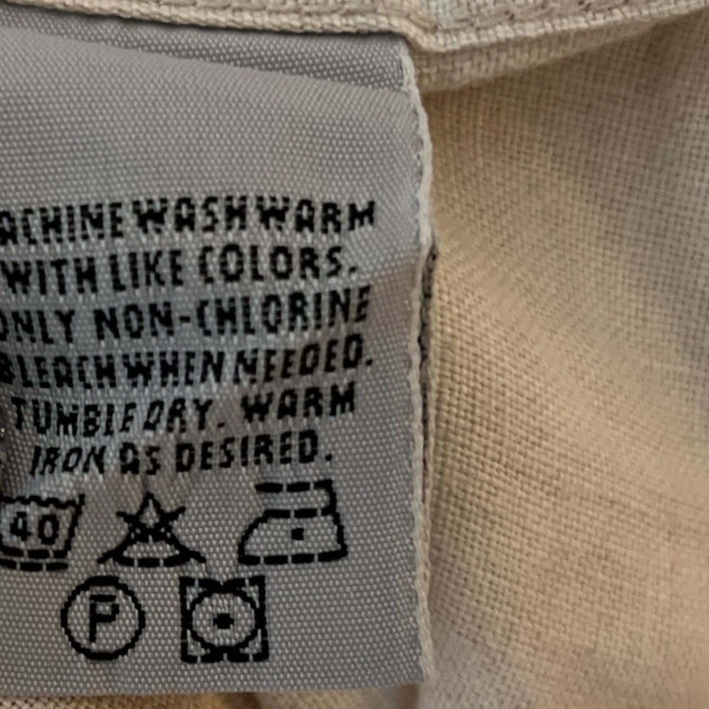 VTG Eddie Bauer A|K|A Linen Button Down Shirt Beige XXL