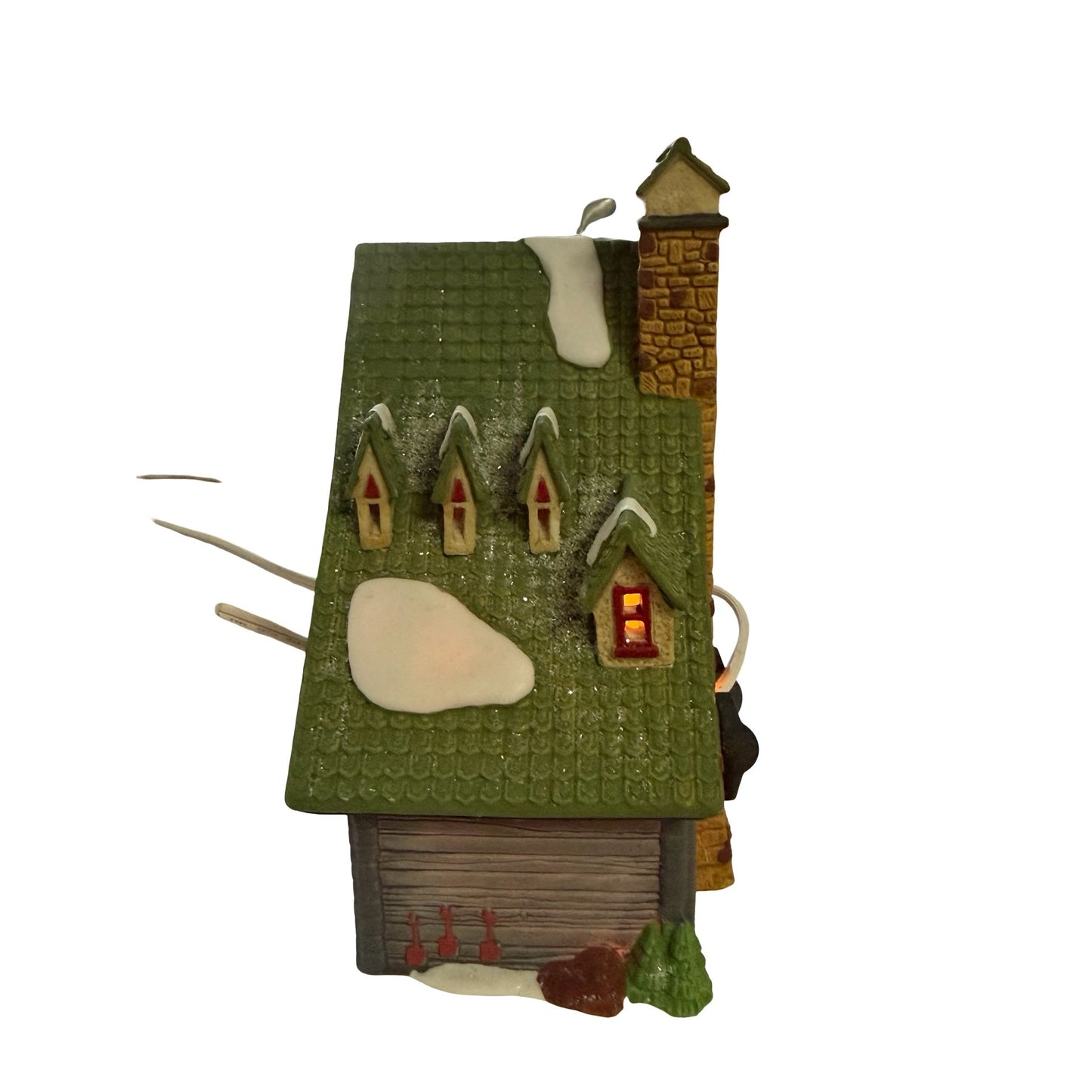 Department 56 North Pole Series Elf Bunkhouse Lighted Village House 1990