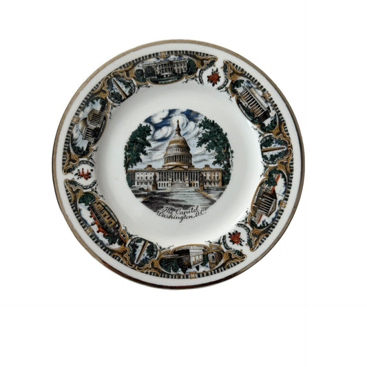 Vintage CAPSCO Japan Washington DC Capitol Souvenir Collector Plate 7.5" Landmarks