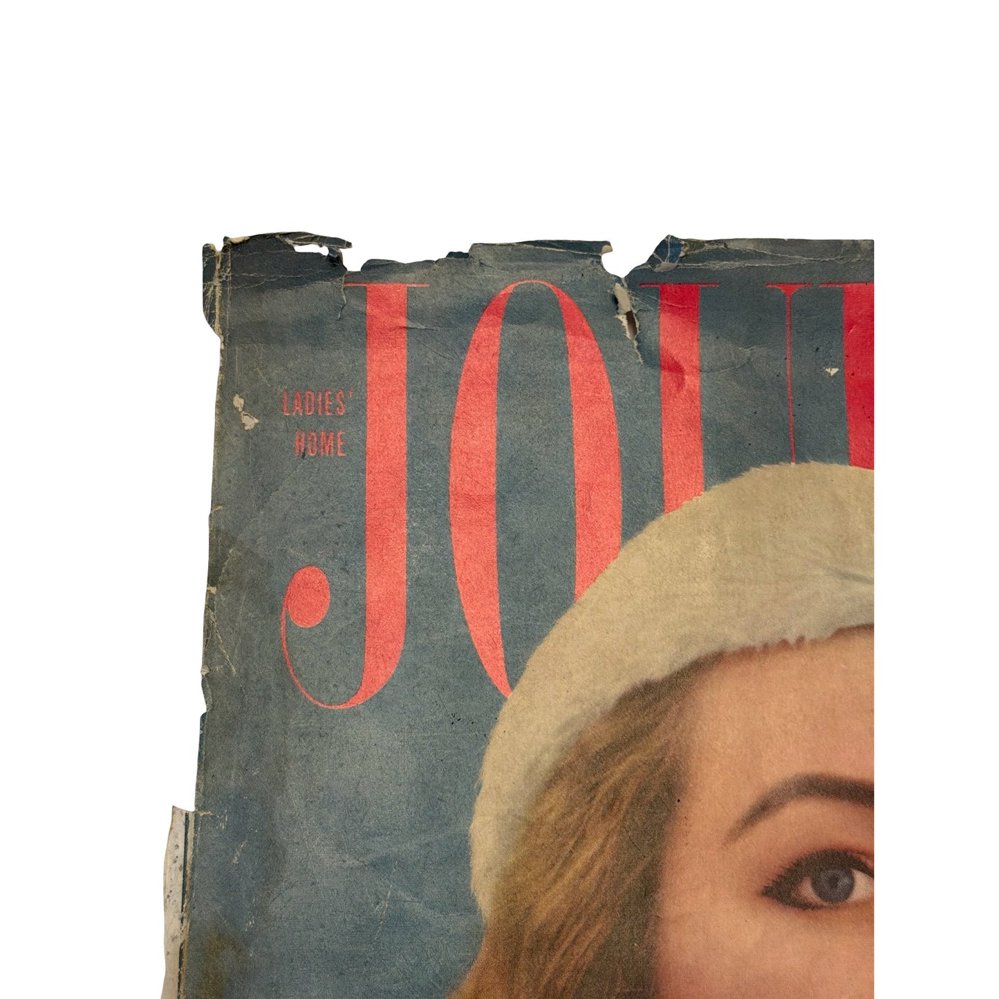 Vintage 1955 Ladies' Home Journal Cover Poster "Two Beauties" with White Dog Plus Doris Day Lustre-Creme Ad Print Set
