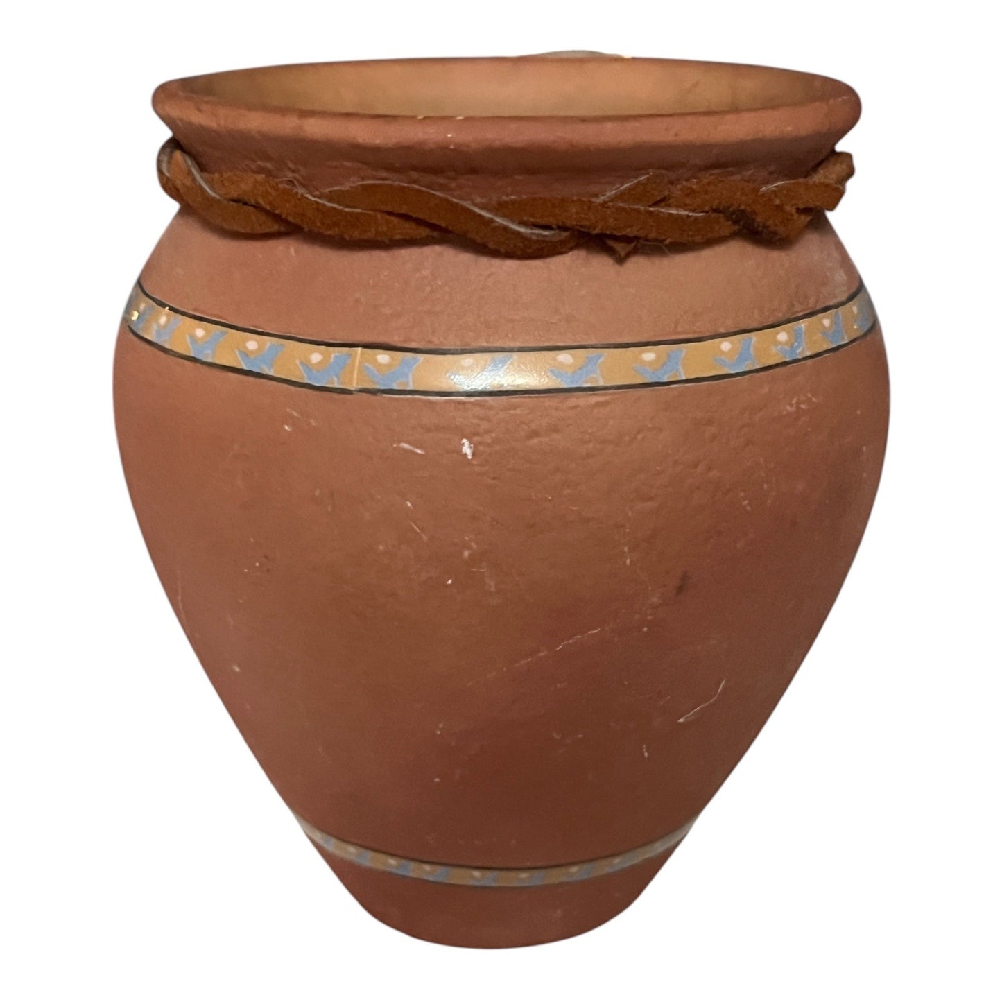 Cry of Courage Wolf Vase – Limited Edition 2001 HC – Southwestern Terra Cotta Style