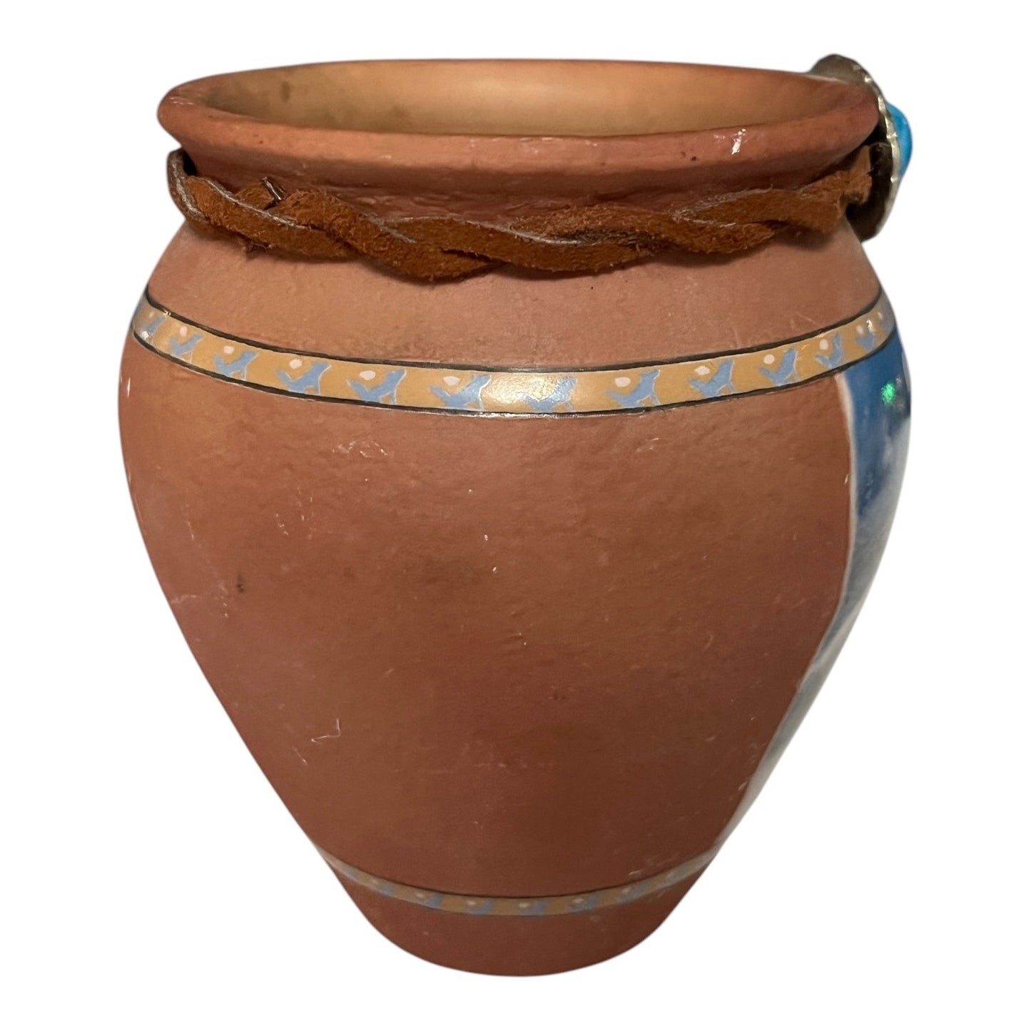 Cry of Courage Wolf Vase – Limited Edition 2001 HC – Southwestern Terra Cotta Style