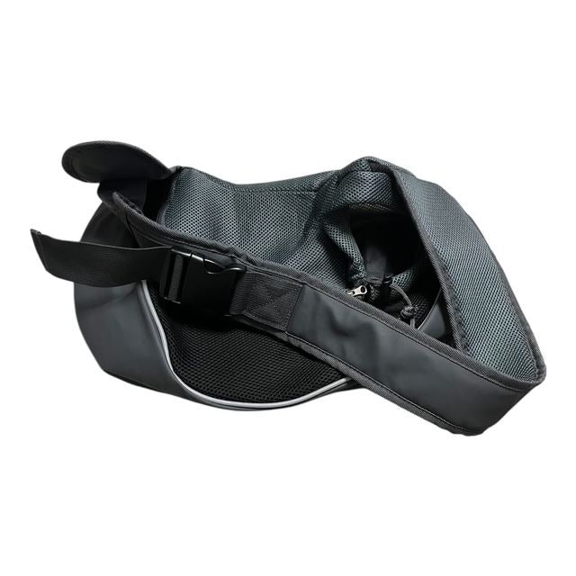 Gray Mesh Pet Sling Carrier Bag for Small Dogs or Cats – Hands-Free Crossbody Design
