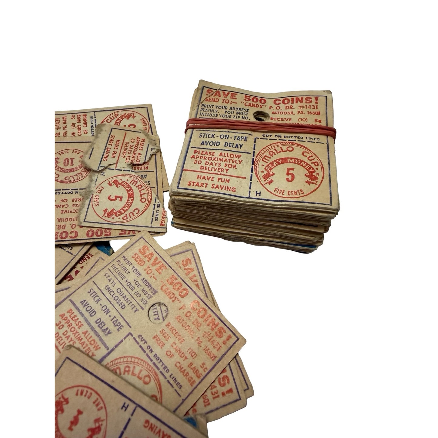 Vintage Mallo Cup Play Money Huge Mixed Lot 1 5 10 25 Cent Candy Advertising Ephemera