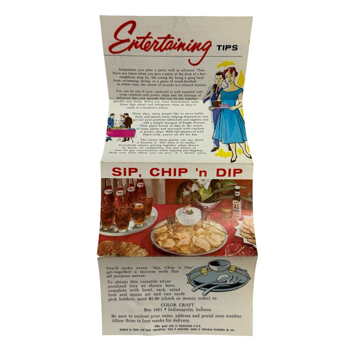 Vintage A1 Steak Sauce Pepsi Cola Sip Chip n Dip Recipe Booklet 1950s