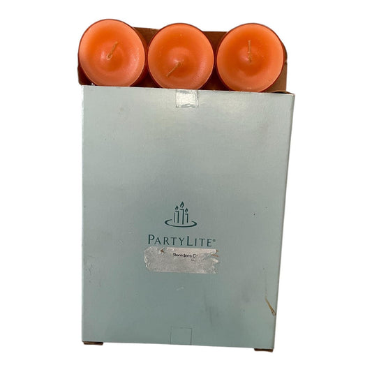 PartyLite Universal Tealight Candles - Orange Sherbet - Set of 12 - V0433