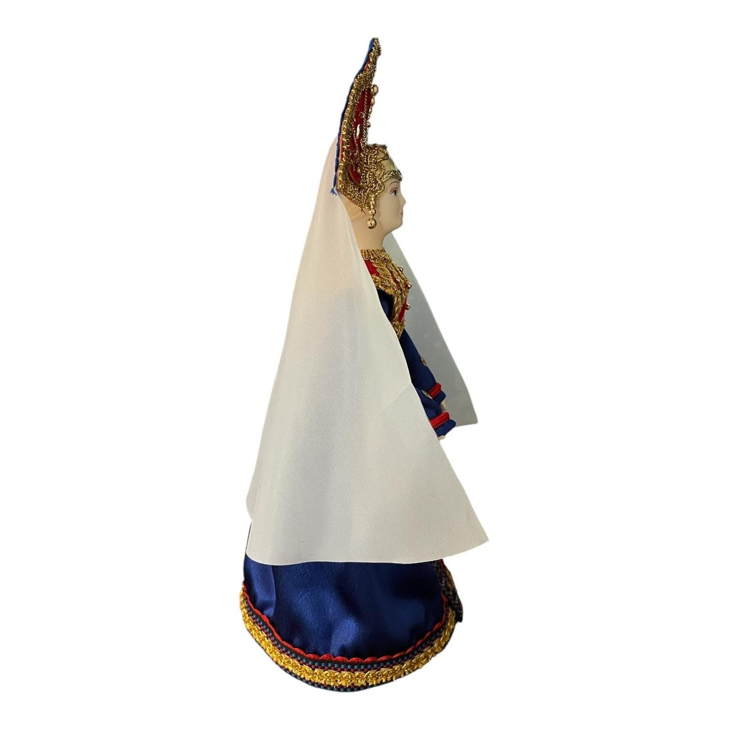 Vintage Russian Folk Art Doll – 12” Handmade St. Petersburg Collectible