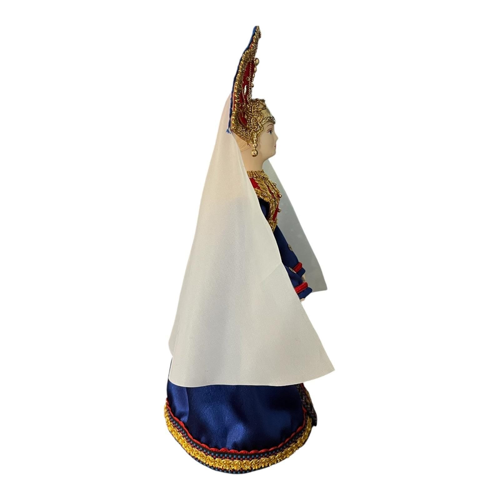 Vintage Russian Folk Art Doll – 12” Handmade St. Petersburg Collectible