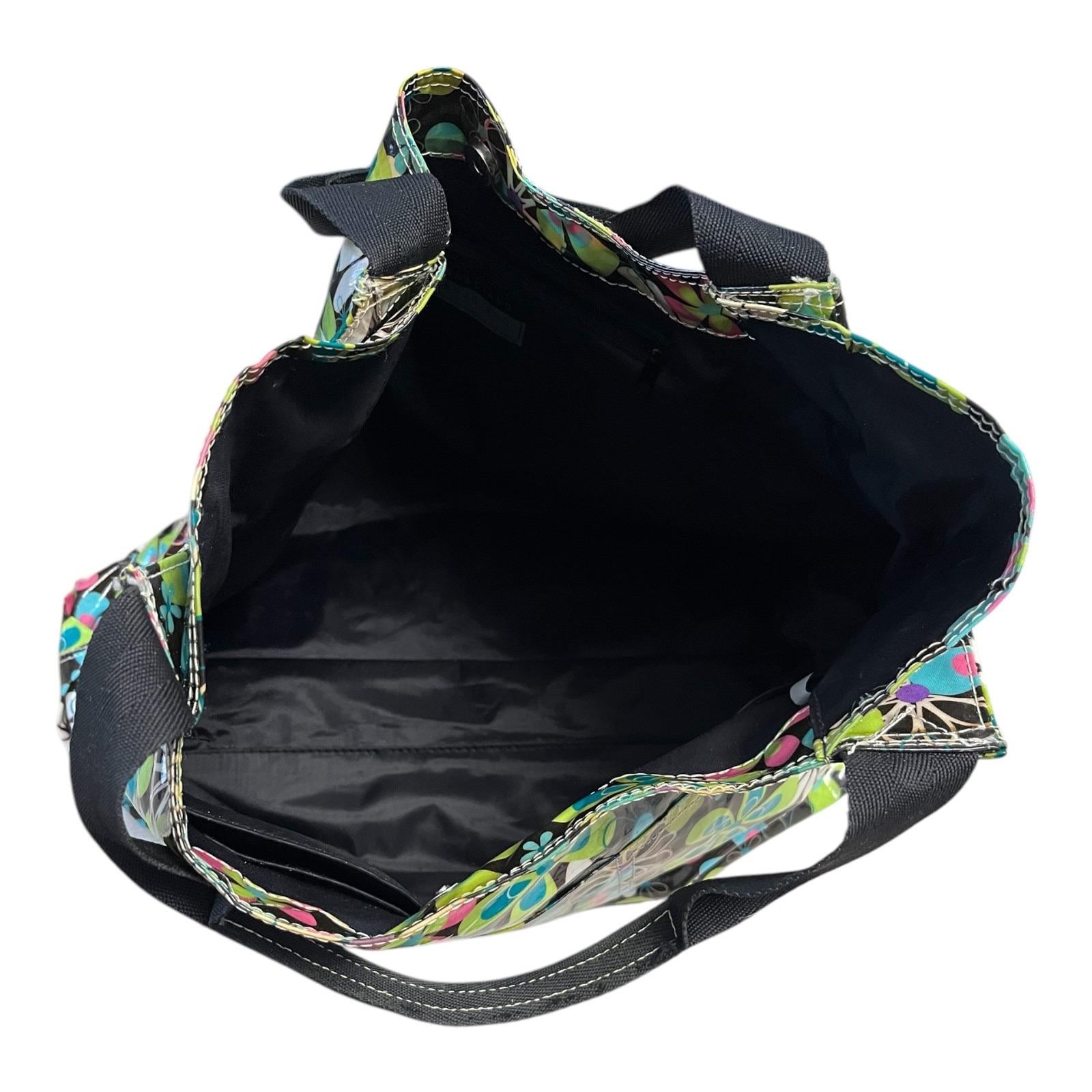 Bracciano Floral Tote Bag – Colorful Vinyl Shoulder Bag