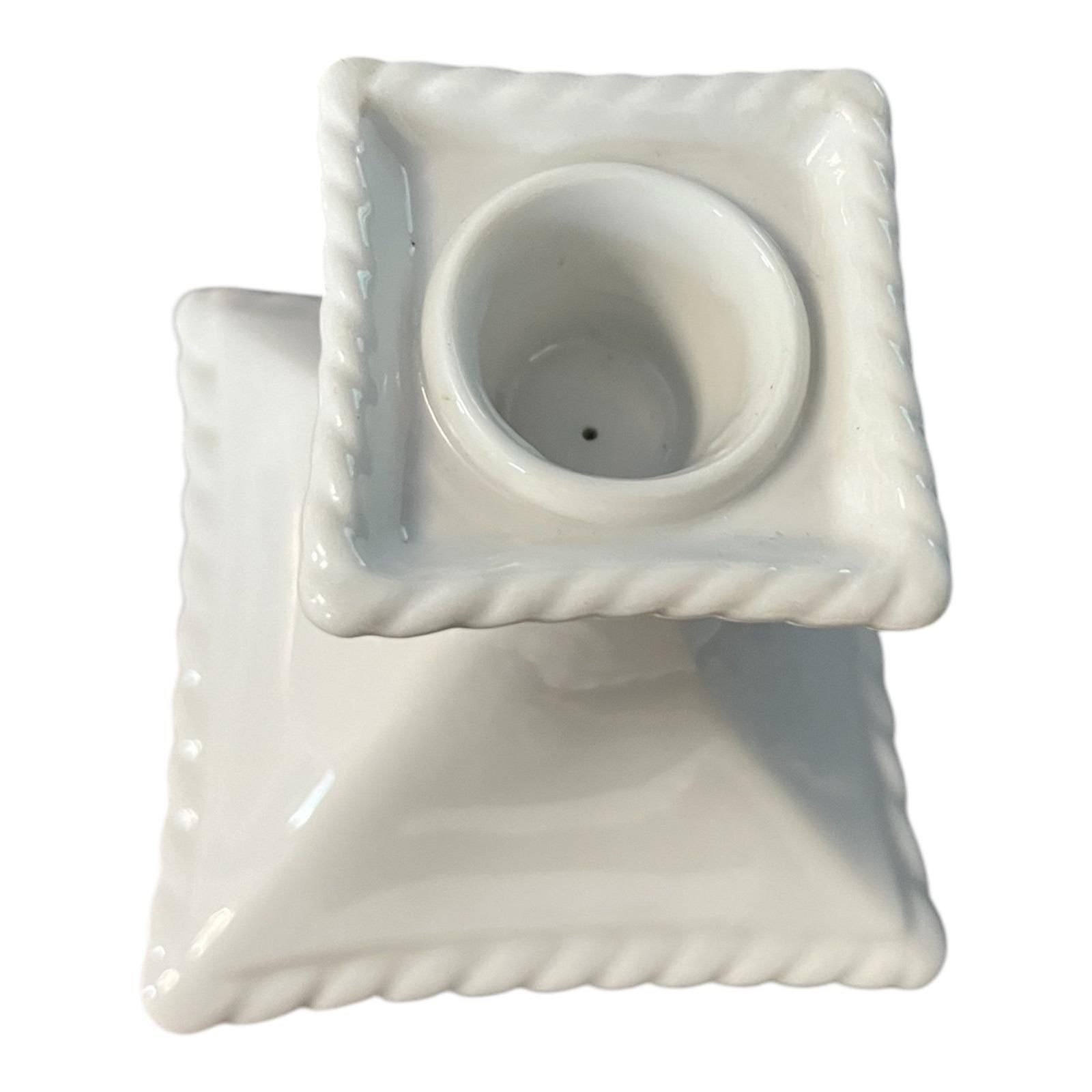 Vintage Rynne China Co. White Ceramic Candlestick Holder – Made in Japan