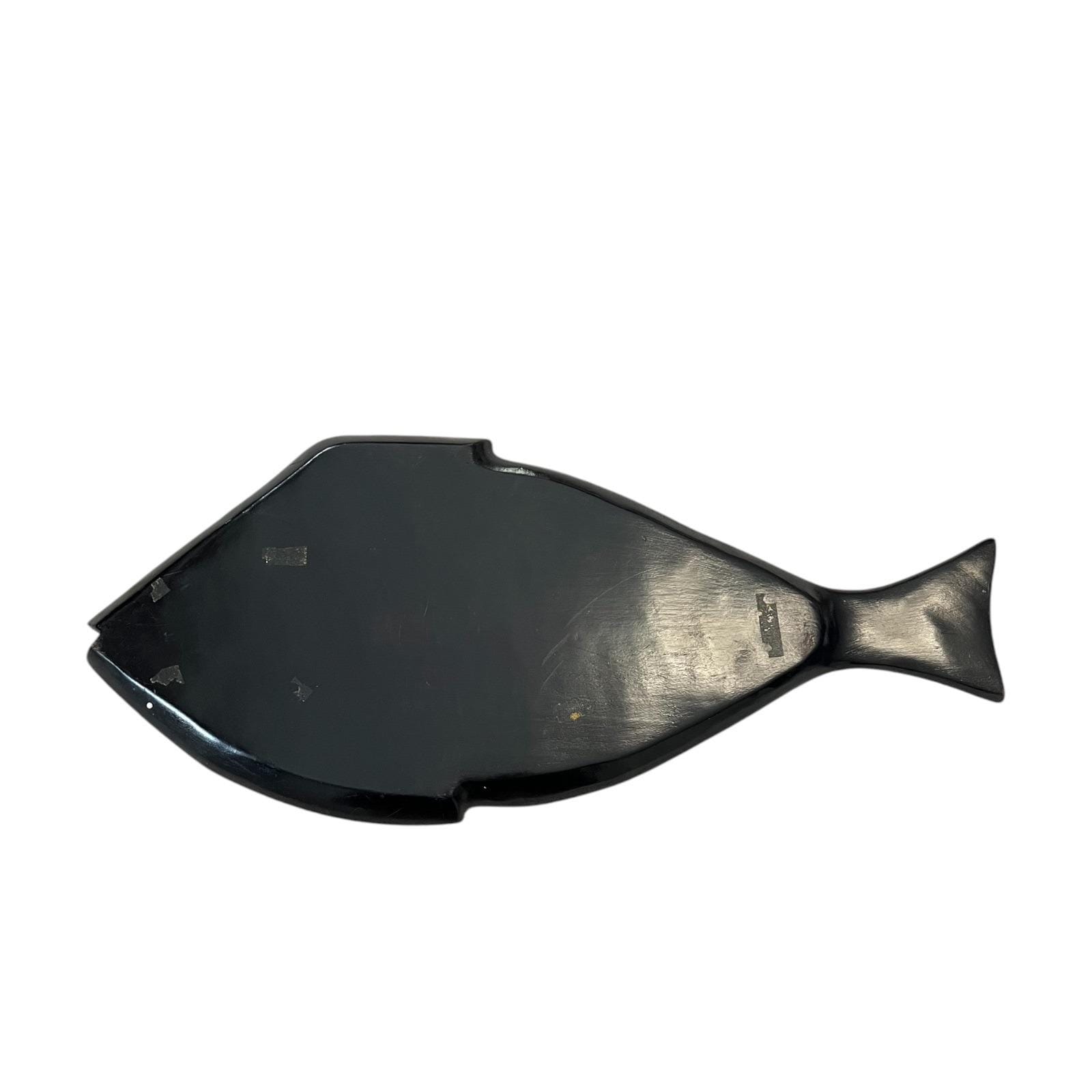 Vintage Handcrafted Wood Fish Tray – Coastal Serving & Display Accent