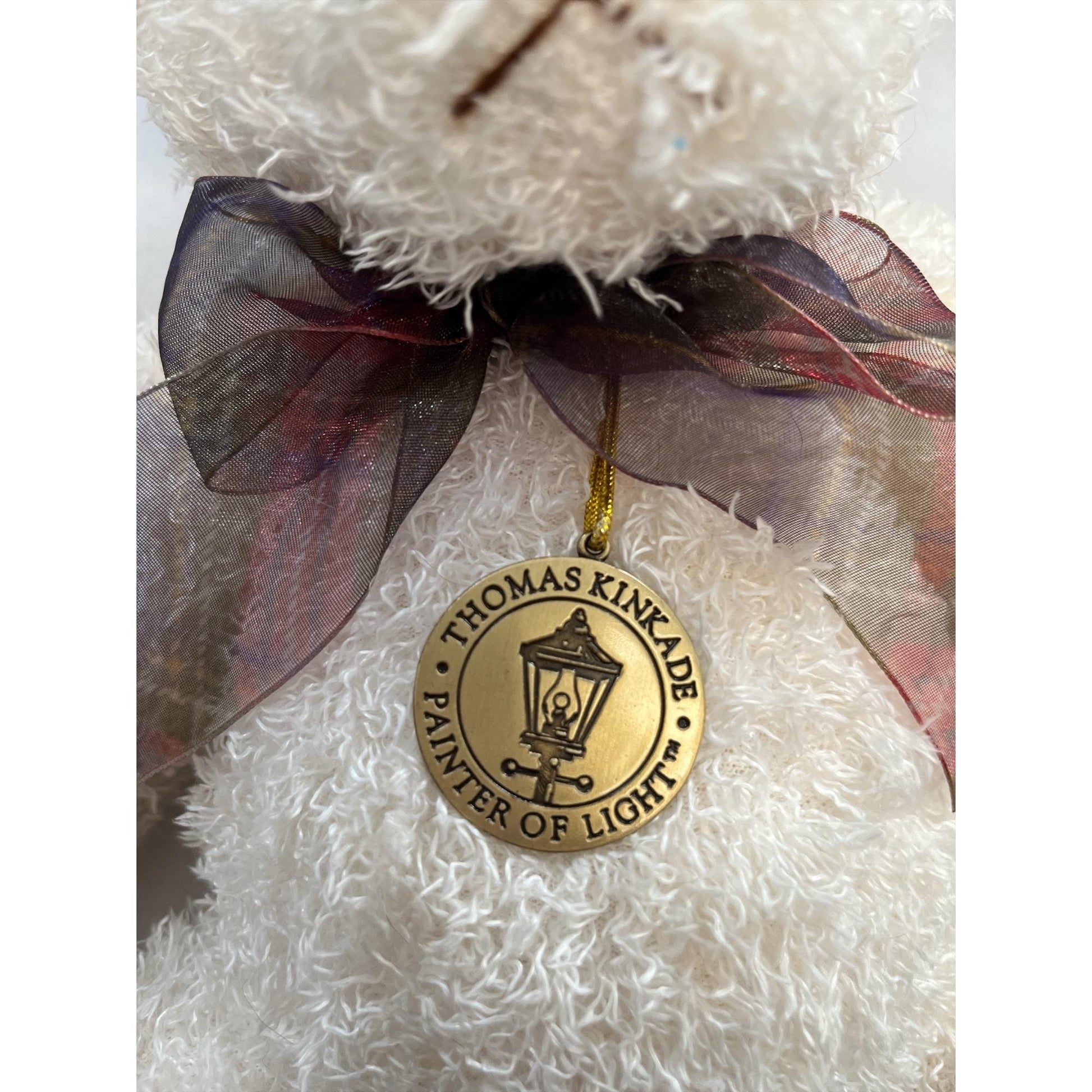 Kurt Adler x Thomas Kinkade Plush Christmas Bear – 11" Collectible