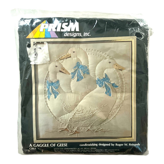 Vintage 1980s Prism Designs A Gaggle of Geese Candlewicking Embroidery Kit – Roger W. Reinardy