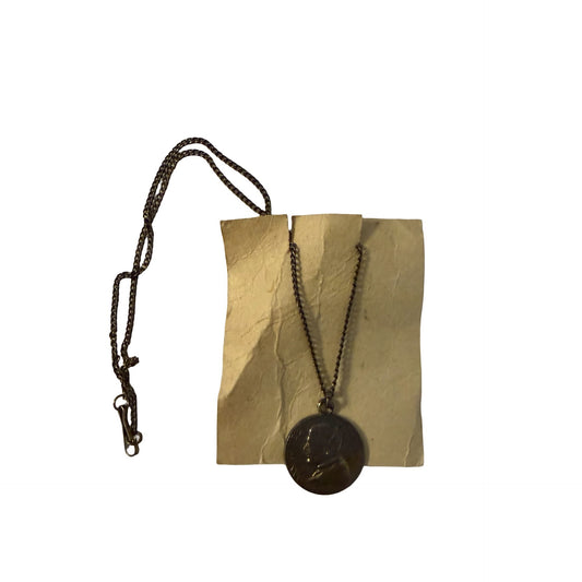 Vintage Pope John Paul II Jan Paweł II Silverplated Pendant Necklace Poland Original Card