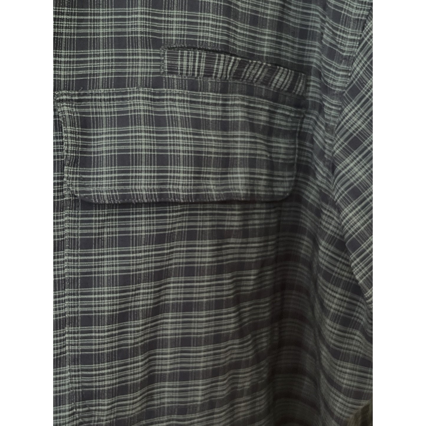 L.L.Bean Men’s CoolMax Short-Sleeve Fishing Shirt XL Regular – Blue Plaid Vented