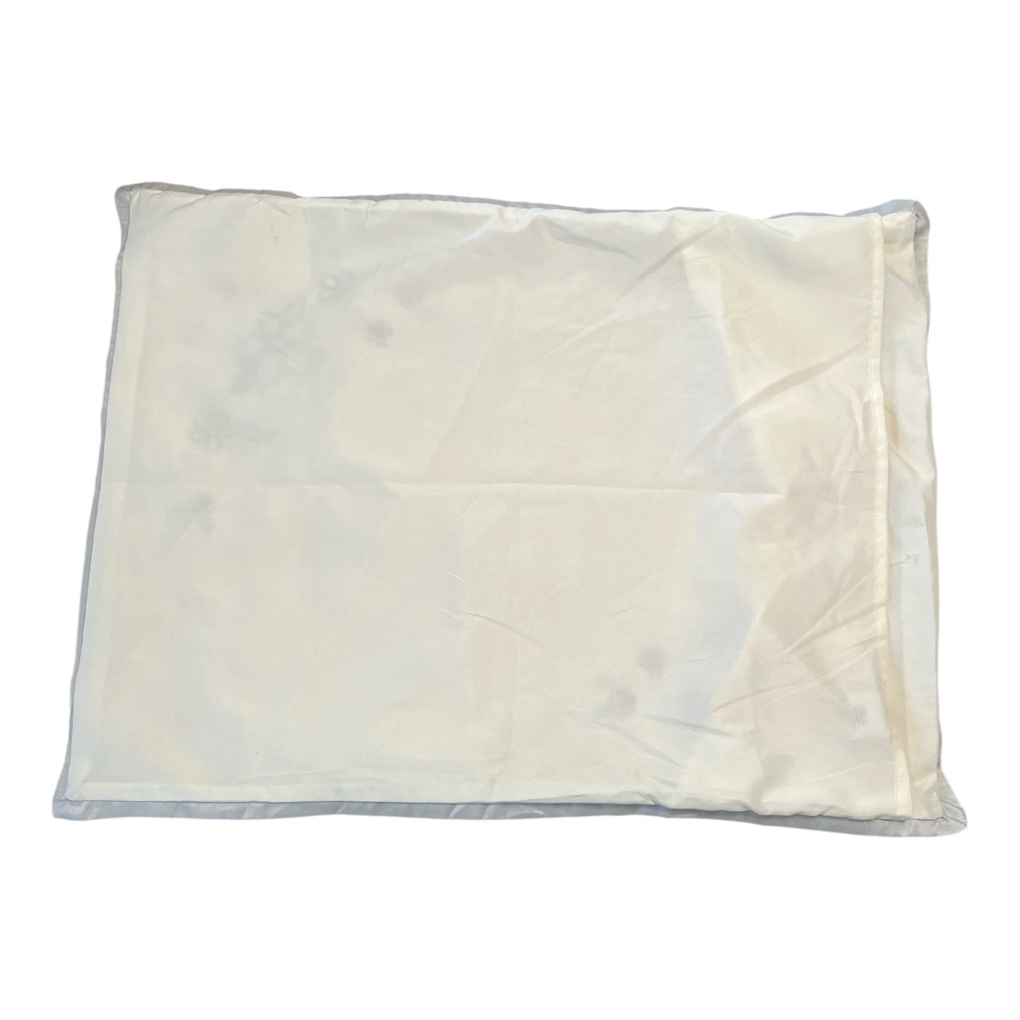 Set of 2 Martha Stewart Collection Standard Pillow Shams – Embroidered Floral – Cream with Burgundy & Gray Accents