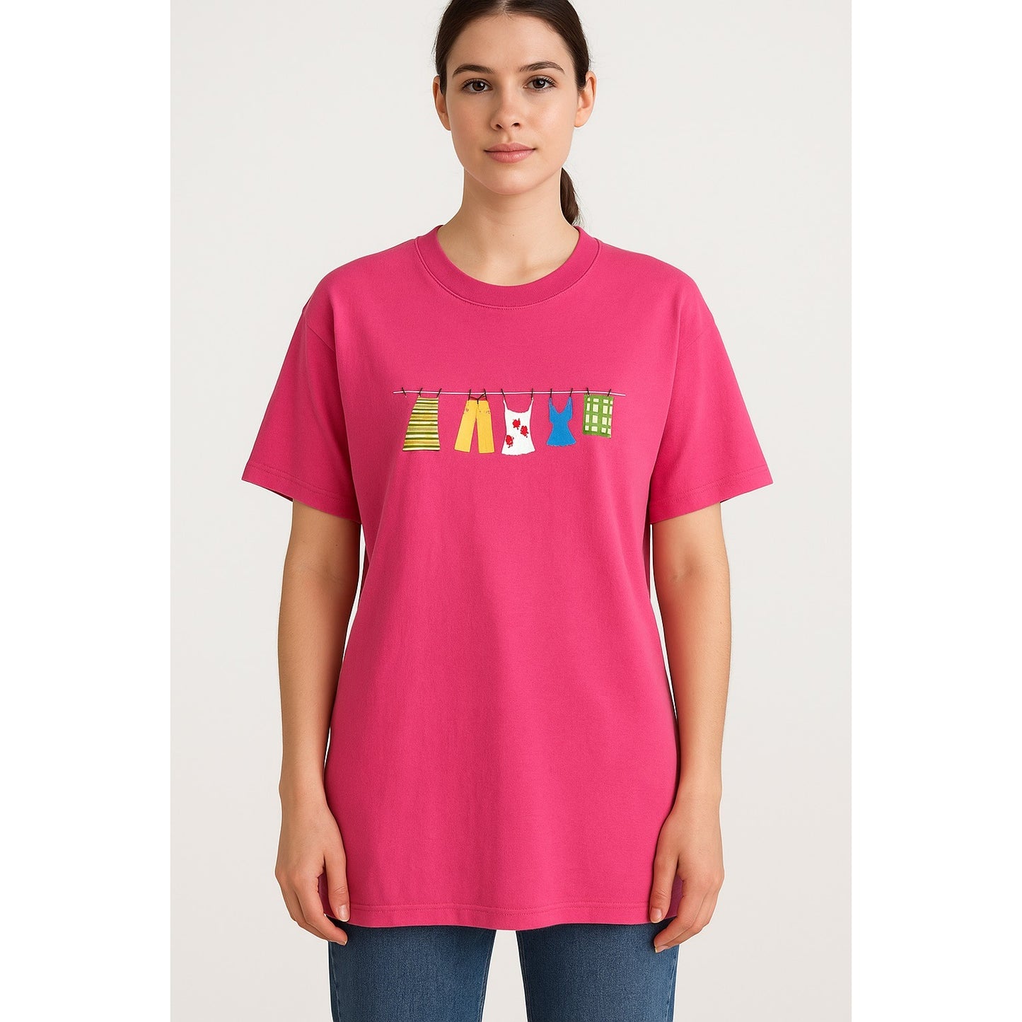 VTG Soft As A Grape Cape Cod Women’s Pink T-Shirt – Clothesline Graphic – Size L – 100% Cotton