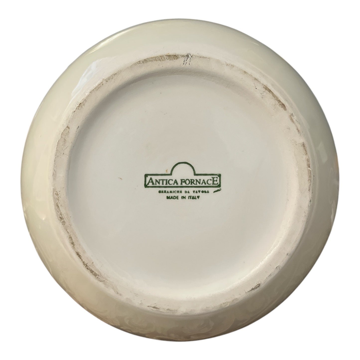 Antica Fornace Italian Ceramic Pitcher Eggplant Pattern Hand Painted 8 x 7 Inch