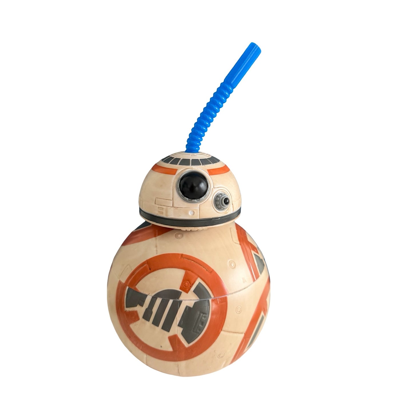 Disney Parks Star Wars BB-8 Sipper Cup With Blue Straw Droid Souvenir The Force Awakens