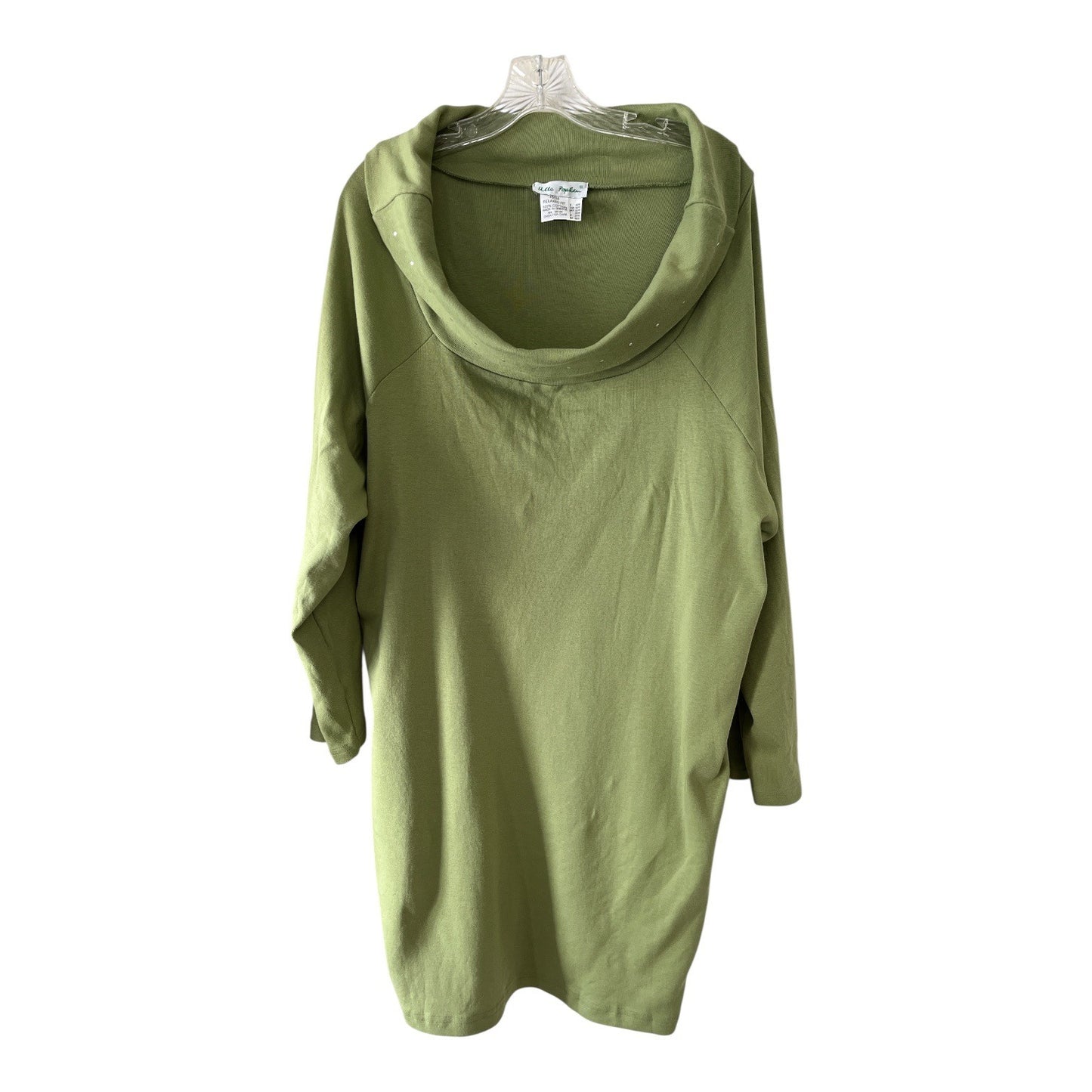 Ulla Popken Olive Green Cowl Neck Tunic Top 20/22 Y2K Greece