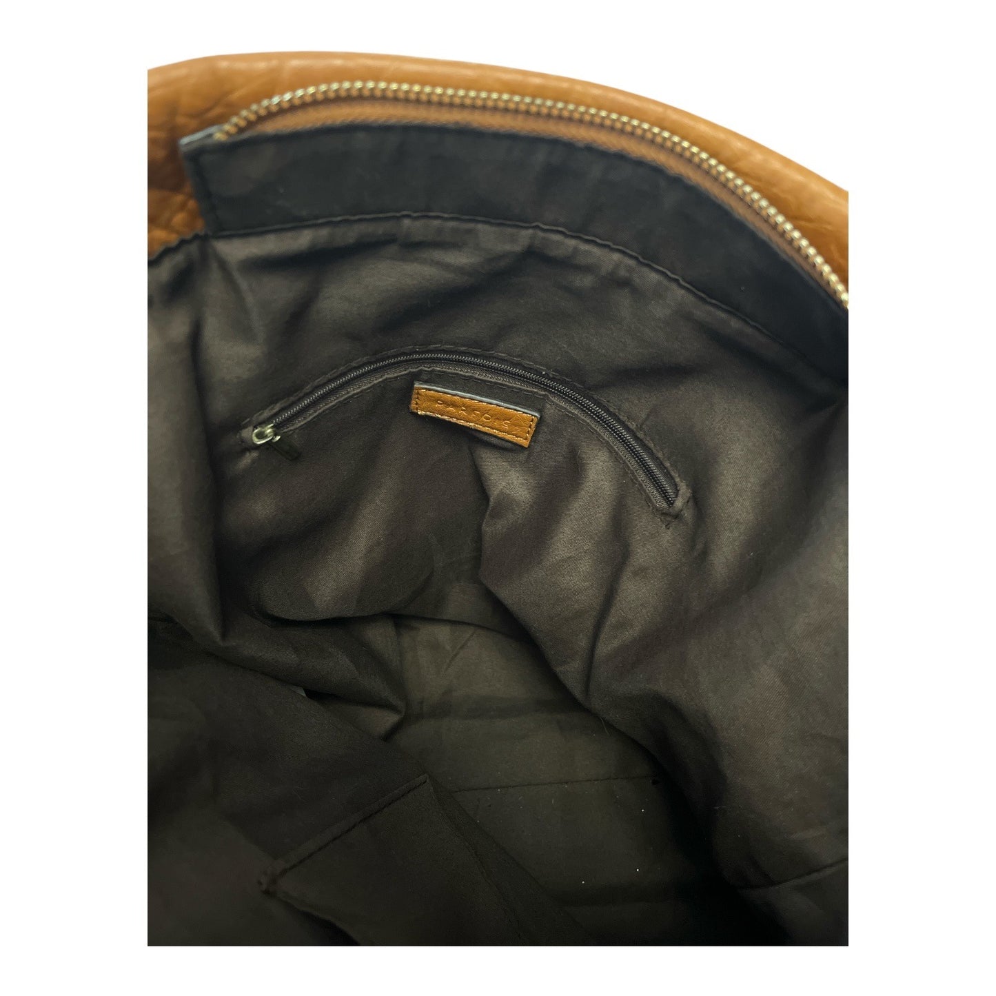 Parfois Brown Slouchy Hobo Bag Vegan Leather Drawstring Shoulder
