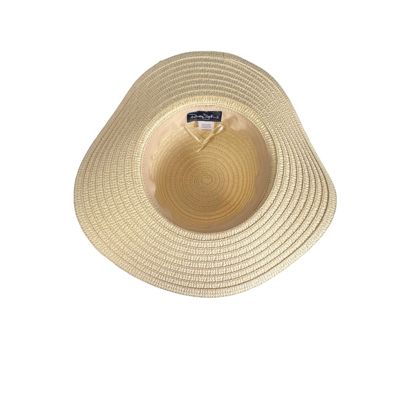 Panama Jack Women's Paper Braid Sun Hat Wide Brim Shell Trim One Size Beach Resort