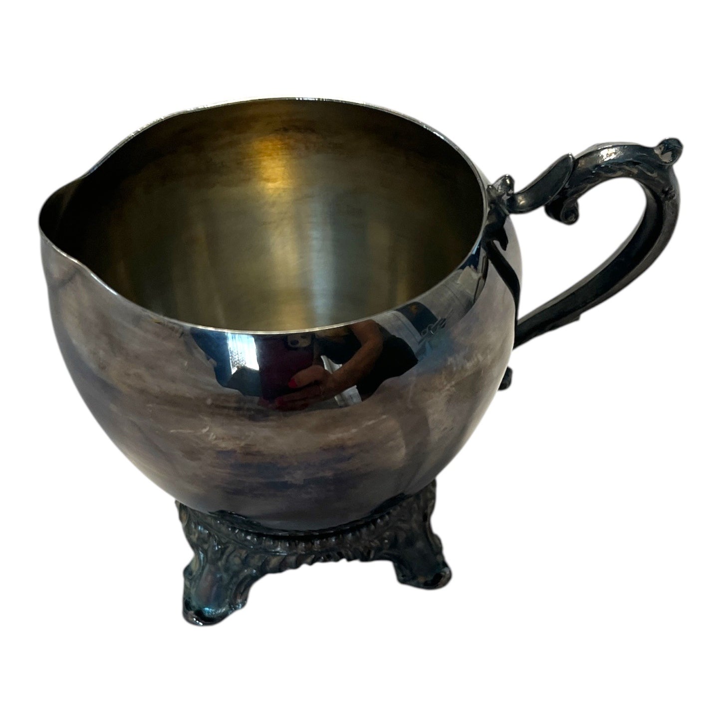 Vintage Silverplate Creamer & Sugar Bowl Set – Wm. A Rogers Sugar, Ornate Footed Creamer – Mid-Century Silver Tableware